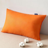 MIULEE Fluffy Pillow Orange Pillow Insert 12x20 Inch